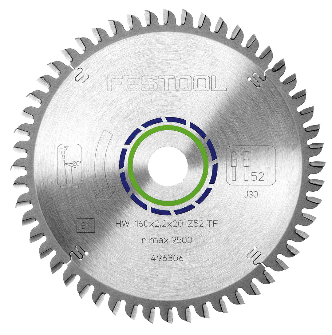 Festool Kreissägeblatt HW 160x2,2x20 TF52, 160x2,2x20 TF52