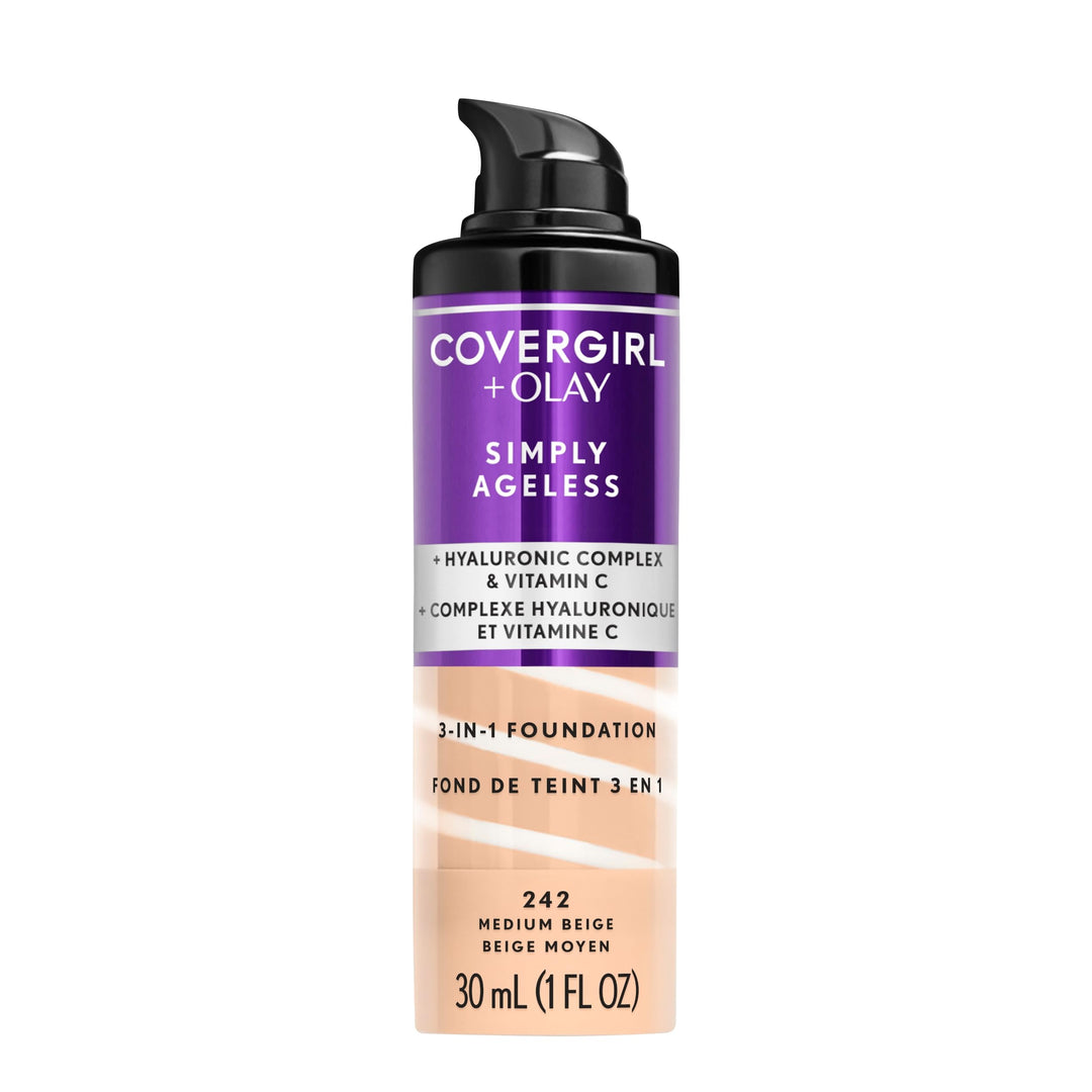 COVERGIRL - Smiply Ageless 3-in-1 Liquid Foundation Medium Beige 242-1 fl. oz. (30 ml)