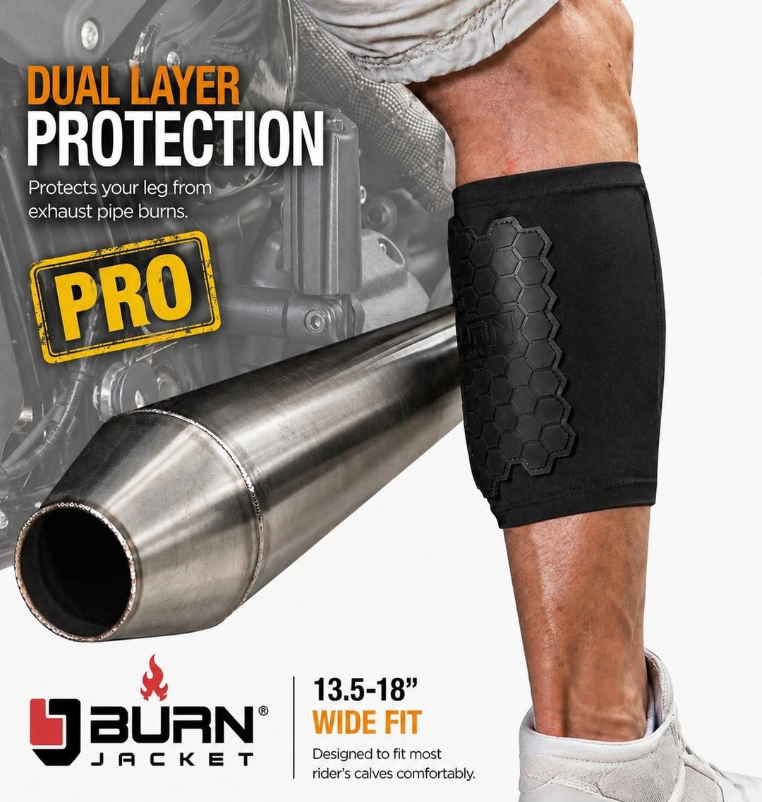 Burn Jacket Pro Motorrad Auspuffrohr Verbrennung Schutzhülle Beinschutz Länger Dual Layer Schutz Pas