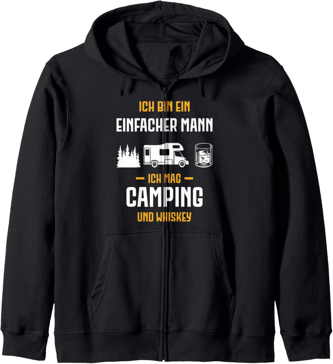 Camping Herren Whiskey lustiger Spruch Kapuzenjacke