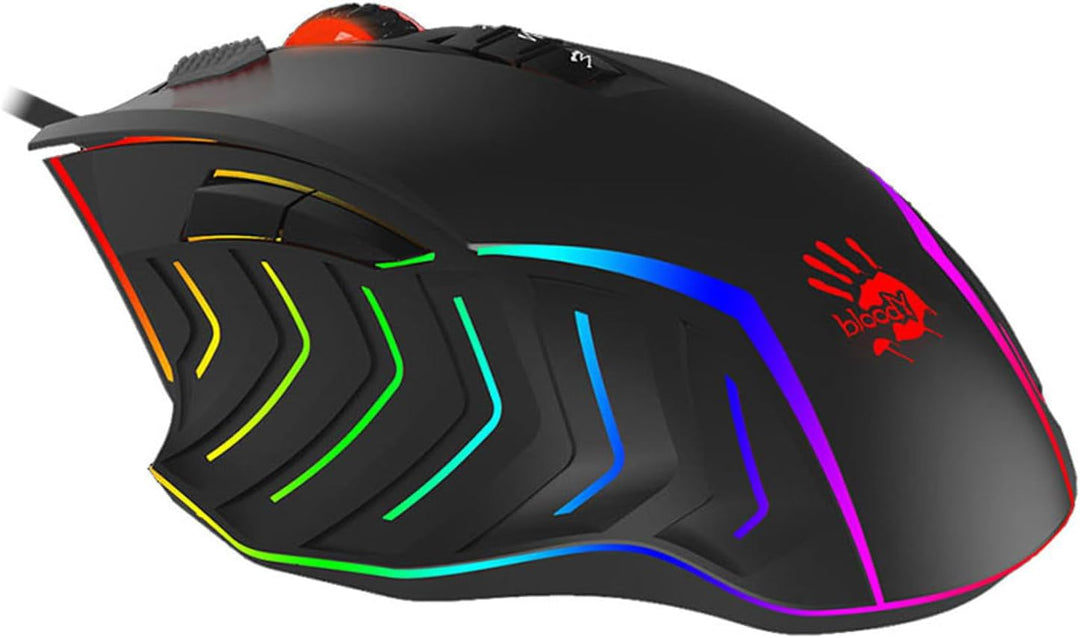 A4tech J95S Stone Black USB Gaming Maus, Optischer Sensor BC3332-S, Light Strike-Technologie, DPI: 1