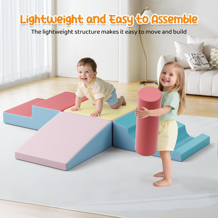 8PCS Indoor Klettergerüste für Kinder,Schaumstoff bausteine Kinder,Softbausteine,EN71-zertifiziert,M