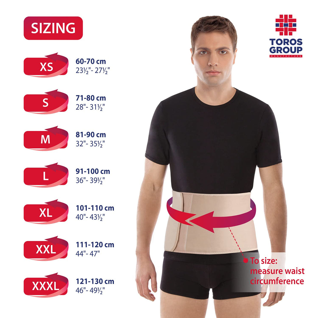 TOROS-GROUP Postpartum Gürtel/Postoperative Binder Bauch Band Baumwolleinsatz Elastische 24 cm XXX-L