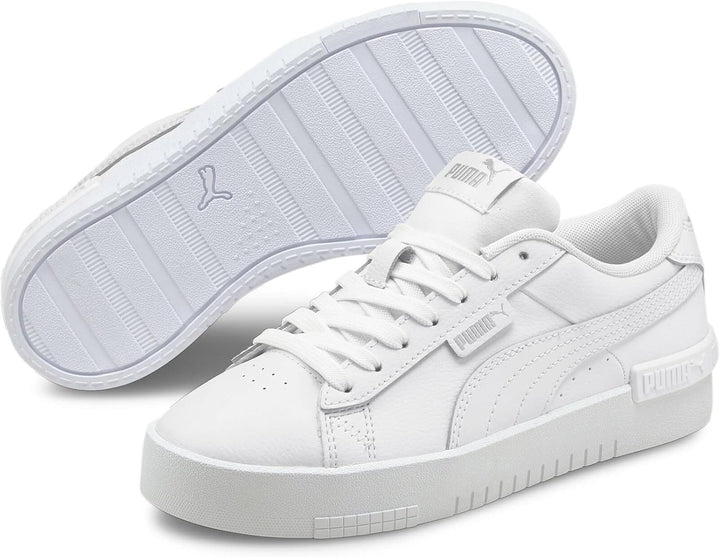 PUMA Mädchen Jada JrRoad Running Shoe 37.5 EU Puma White Puma White Puma Silver, 37.5 EU Puma White
