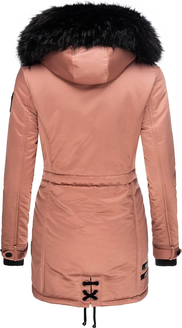 Navahoo Damen warmer Winterparka mit Kapuze Luluna Prc XS-XXL XS Terracotta, XS Terracotta