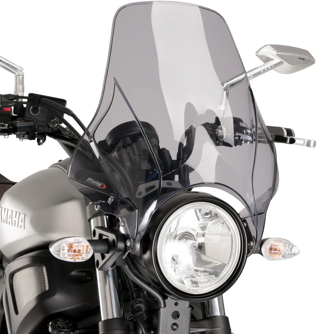 Windschild Puig Plus kompatibel für Triumph Thruxton 1200 / R rauchgrau