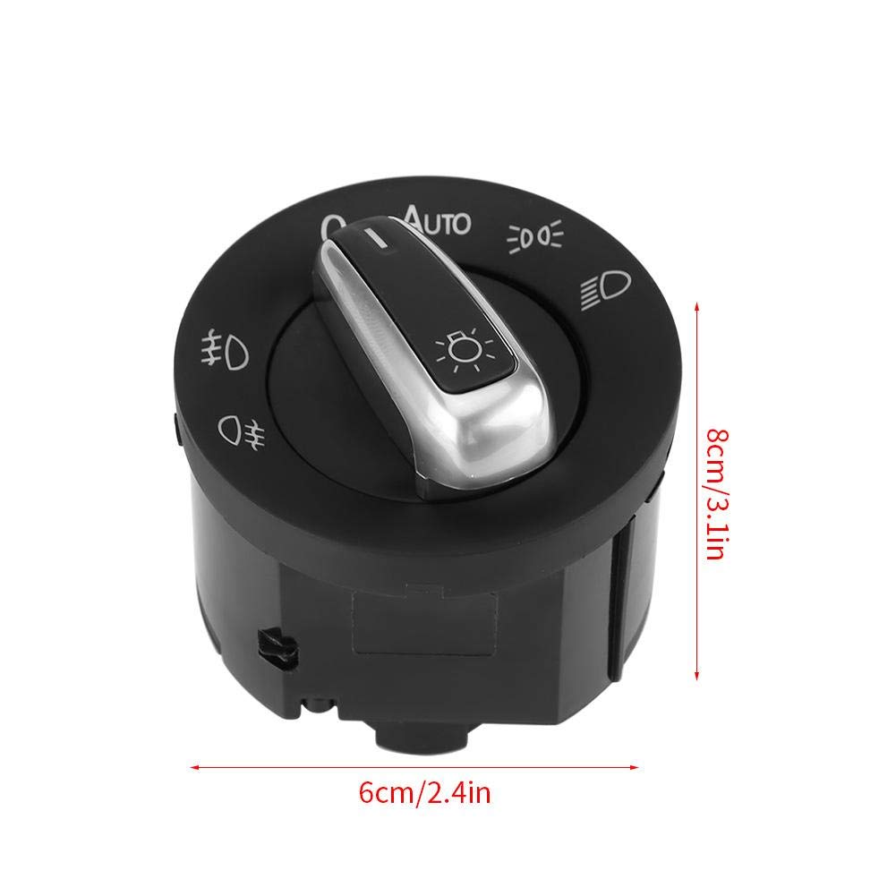 Keenso Auto Scheinwerfer Lichtschalter, Auto Scheinwerferschalter und Sensormodul Ersatz für MK5 Mk6