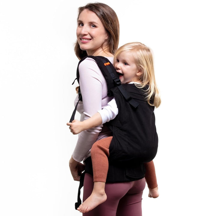 Beco Toddler Babytrage mit extra breitem Sitz - Kindertragerucksack aus 100% Baumwolle, 2 Trageposit