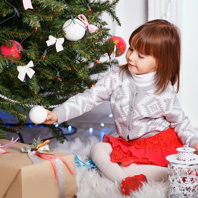 Dreamhigh Plüsch Weihnachtsbaum Rock, Weiss Weihnachten Baum Rock, 122cm Weihnachtsbaumdecke, für Bo