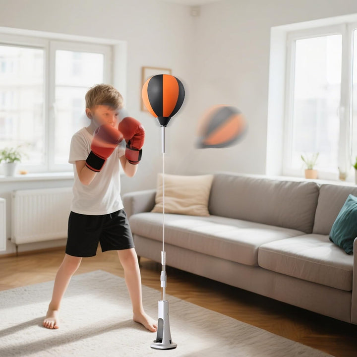 Stehender Reflexsack, Speedbags zum Boxen, höhenverstellbare Boxausrüstung, starker Rückprall für St