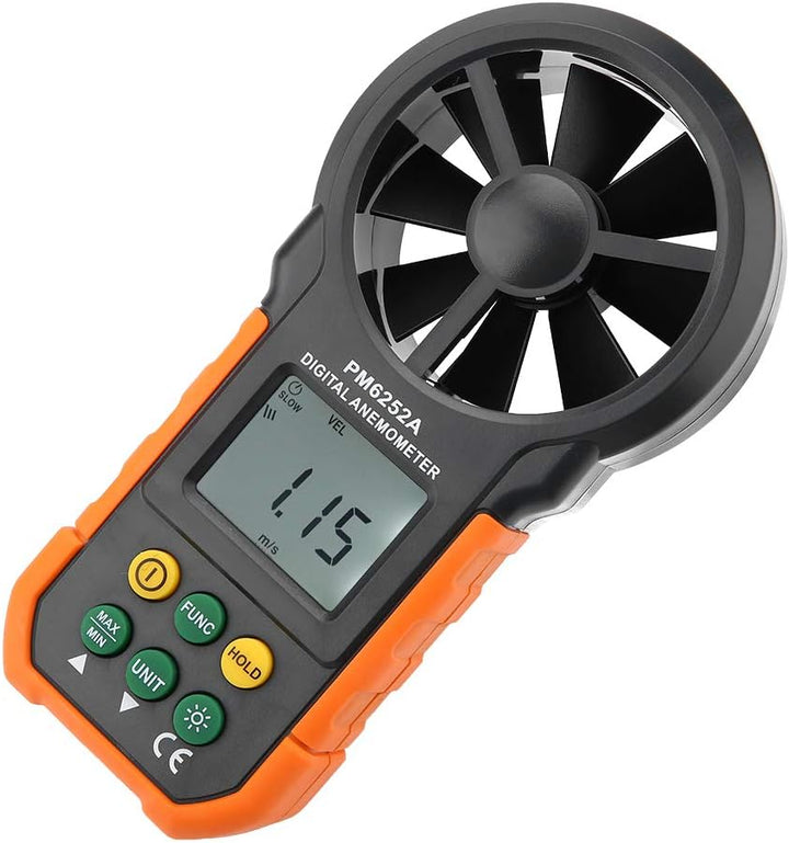 PEAKMETER PM6252A Tragbares digitales Windgeschwindigkeitsmessgerät, Hintergrundbeleuchtung des Anem