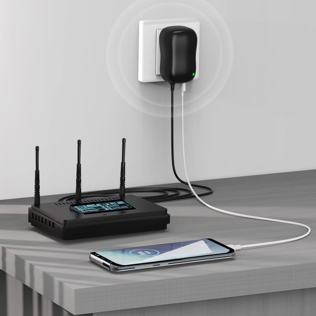 Zolt Universal AC zu DC 3V 4.5V 5V 6V 7.5V 9V 12V 2A Netzteil mit 5V 2A USB Port und 10 DC Steckern