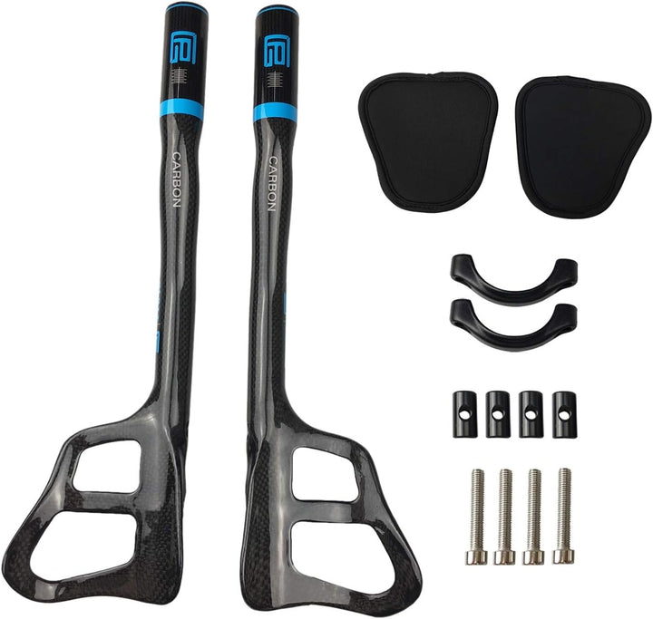 PLATT Fahrradlenker 31,8 Carbonlenker Renn/Triathlonlenker Aerobar Lenkeraufsatz Tri Bar, 3K Glossy