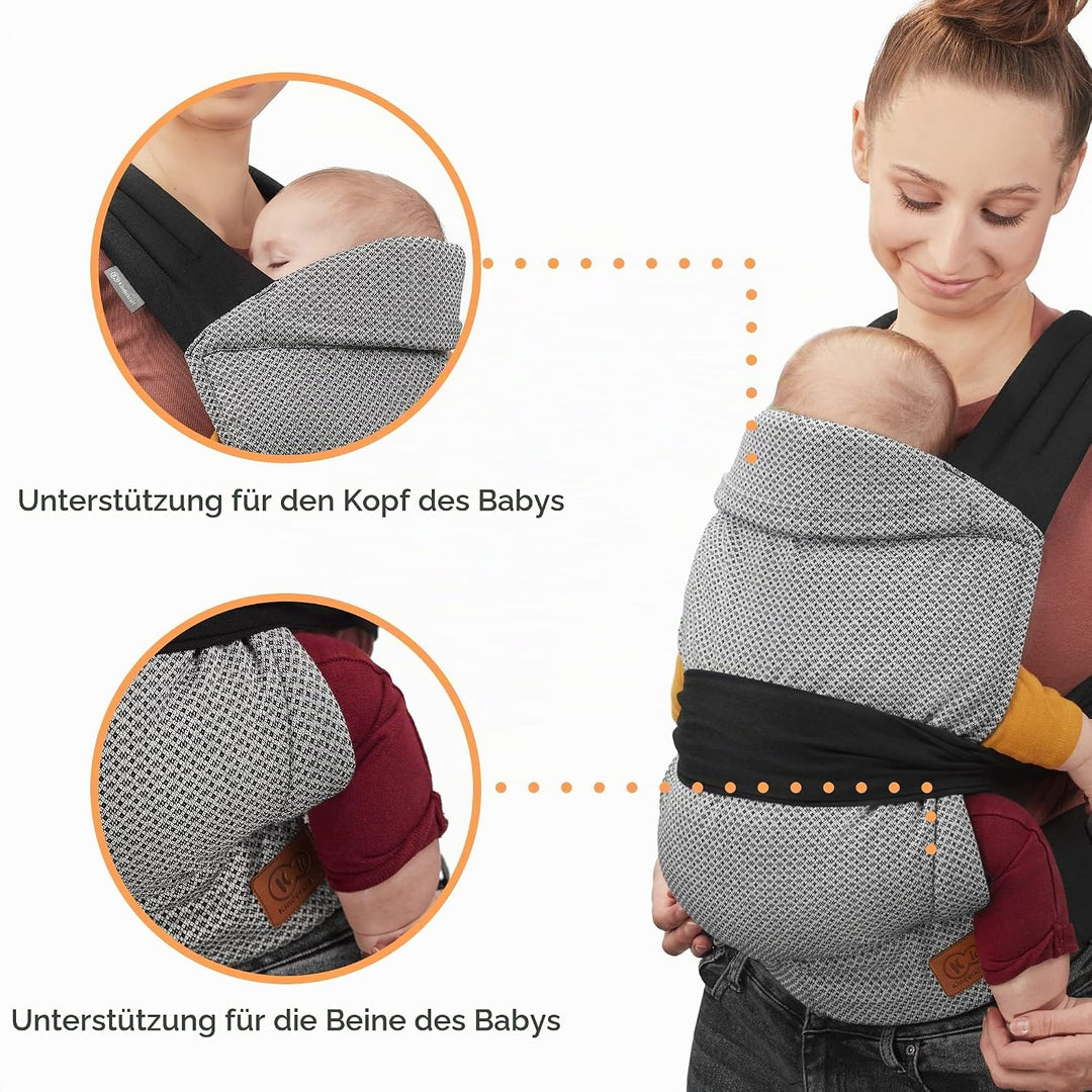 Kindekraft ADOREE Babytrage ab 3 Monate, Ergonomische Mei Tei, Verstellbare, 2 Tragemöglichkeiten: B