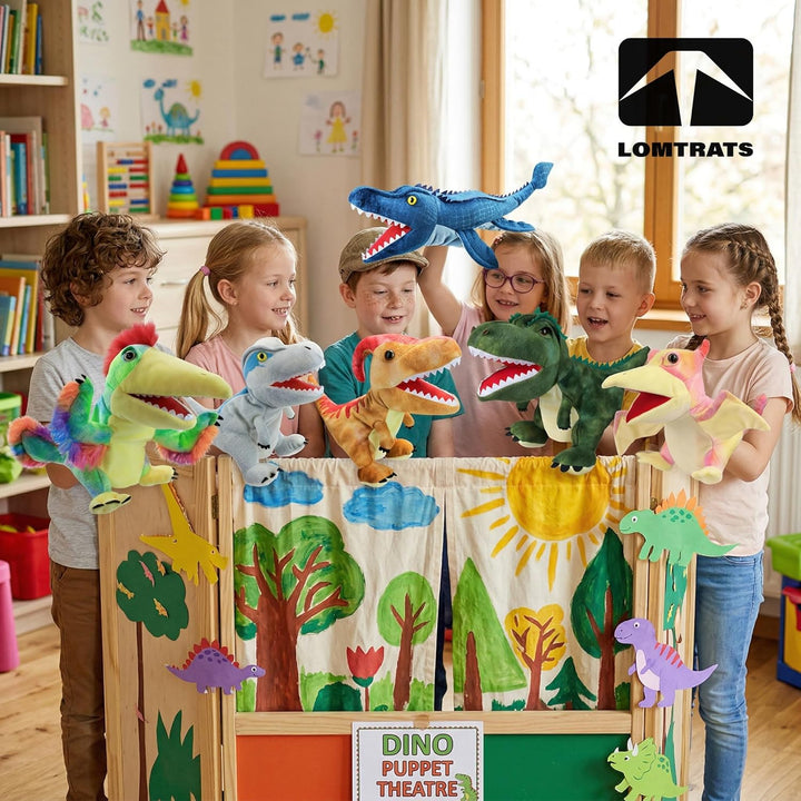 LOMTRATS Dinosaurier-Handpuppen für Kinder, Kleinkind enthält Triceratops und Tyrannosaurus Rex mit