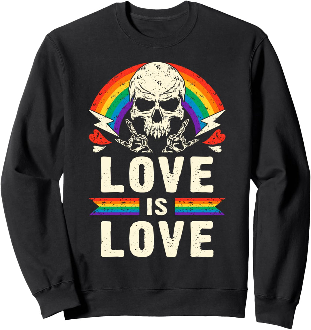 LGBT Pride, Regenbogen und Harte Gitarrenmusik Sweatshirt