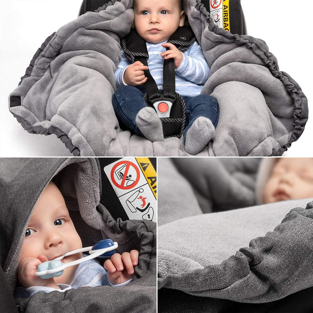 Zamboo Einschlagdecke für Babyschale und Kinderwagen - praktische Alternative zum Baby Winter-Fusssa