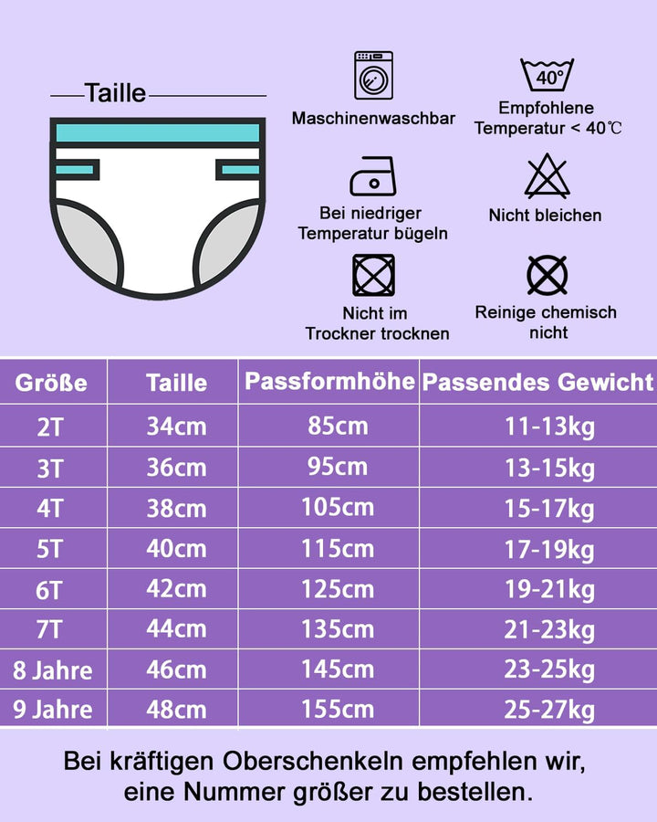 FLYISH DIRECT 8er Pack Töpfchen Trainingshose, Weich und Atmungsaktiv Töpfchen Trainingshose für Töp