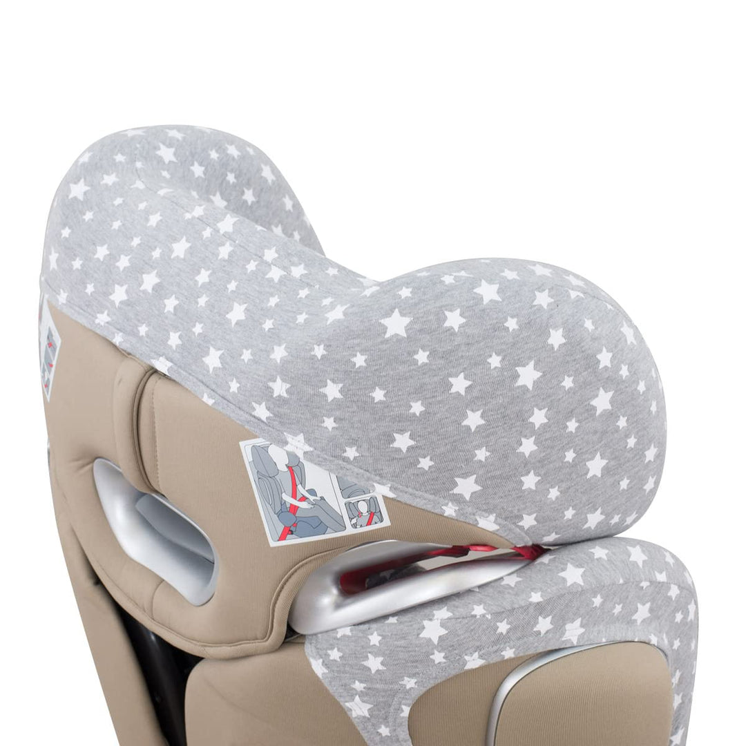 JYOKO Kids Bezug kompatibel mit Cybex Solution Q2 Fix, Q3, Cybex Z Fix, Gb Elian (White Star), WHITE
