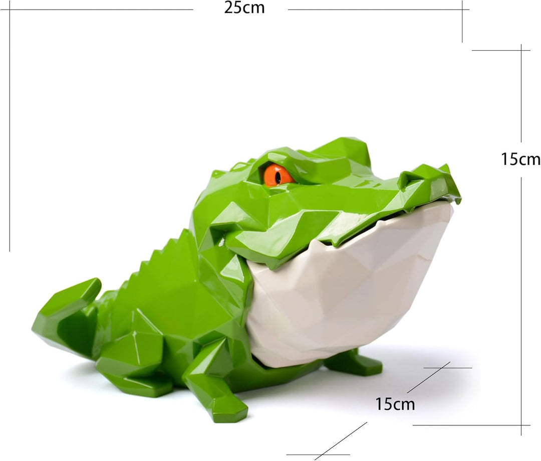 HAUCOZE Verschliessbare Keksdose Vorratsdose Krokodil Skulptur Figur Moderne Wohn Deko Tier Statue G