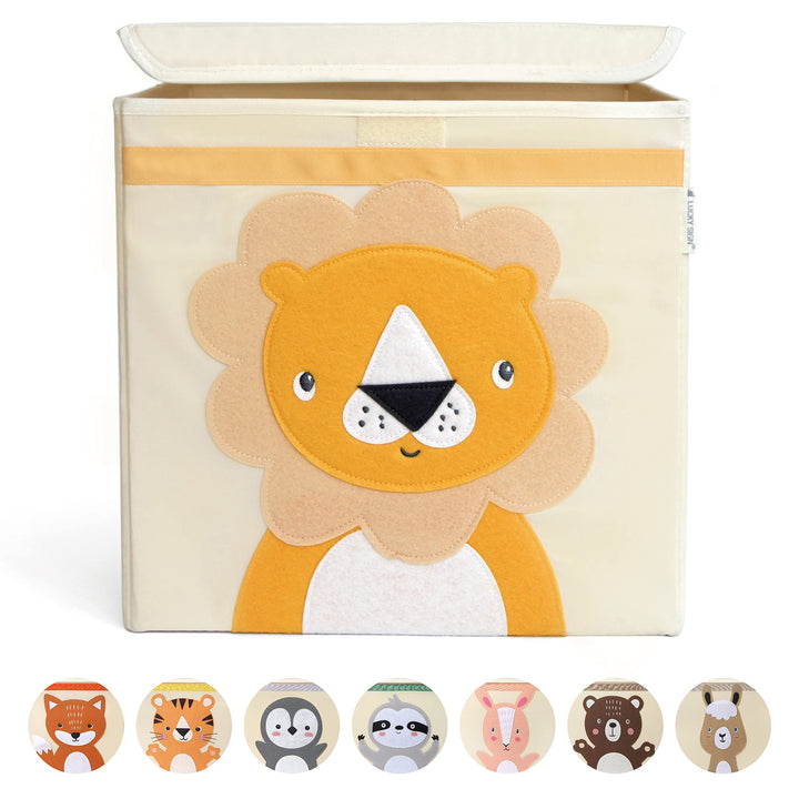 Lucky Sign Box Aufbewahrung Kinder Extra Stabile Spielzeugbox mit Deckel Ordnungsbox Wasserdicht und