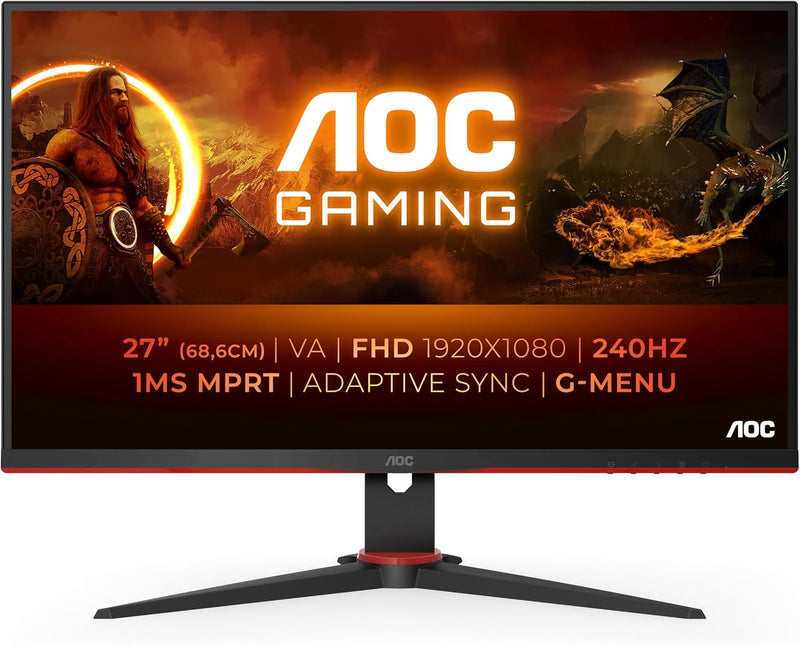 AOC Gaming 27G2ZNE - 27 Zoll Full HD Monitor, 240 Hz, 1 ms MPRT, FreeSync Prem. (1920x1080, HDMI 1.4