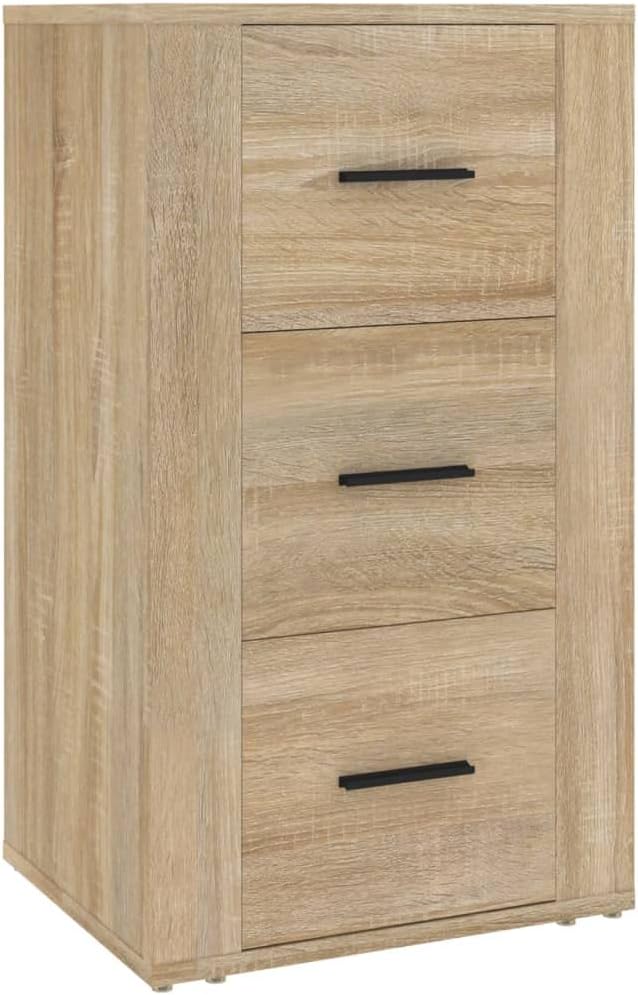 FIRBNUS Bücherschranks 40x33x70 cm Seitenschrank mit 3 Schubladen Beistellschrank Schubladenschrank