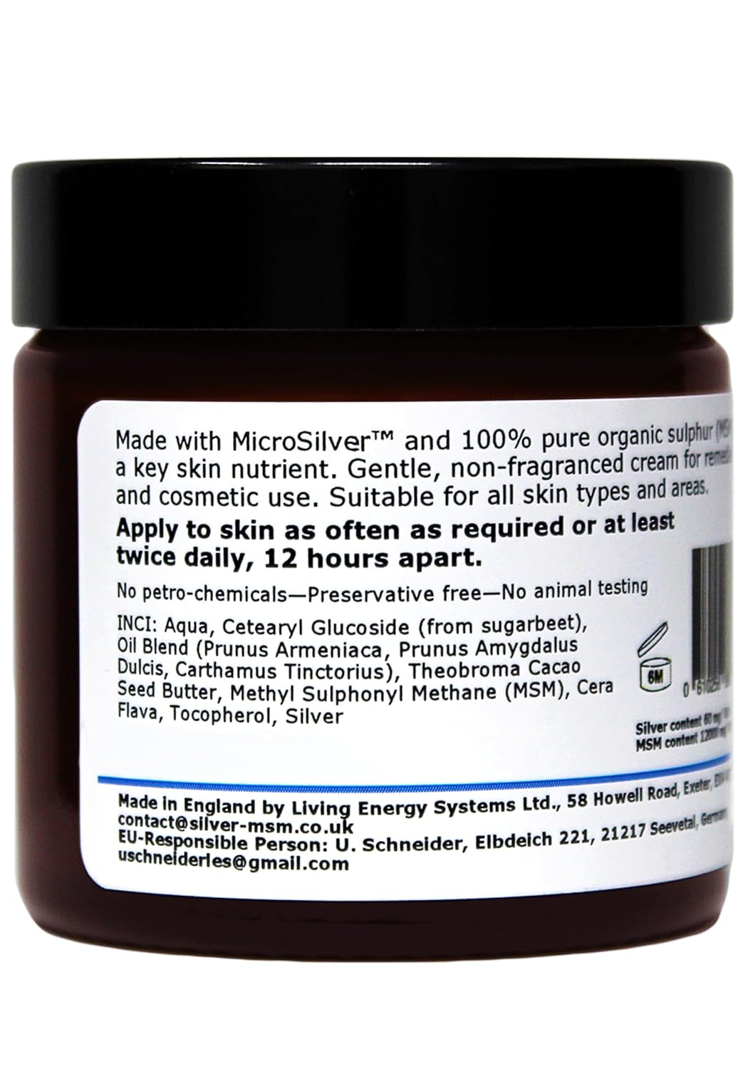 Silber-MSM Crème 60 ml 60 ml (1er Pack), 60 ml (1er Pack)