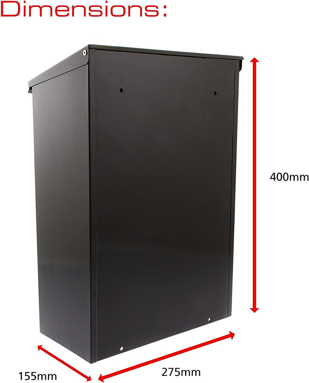 G2 Trading Company 077 Themse Stahl Zeitungsbox – Schwarz, L
