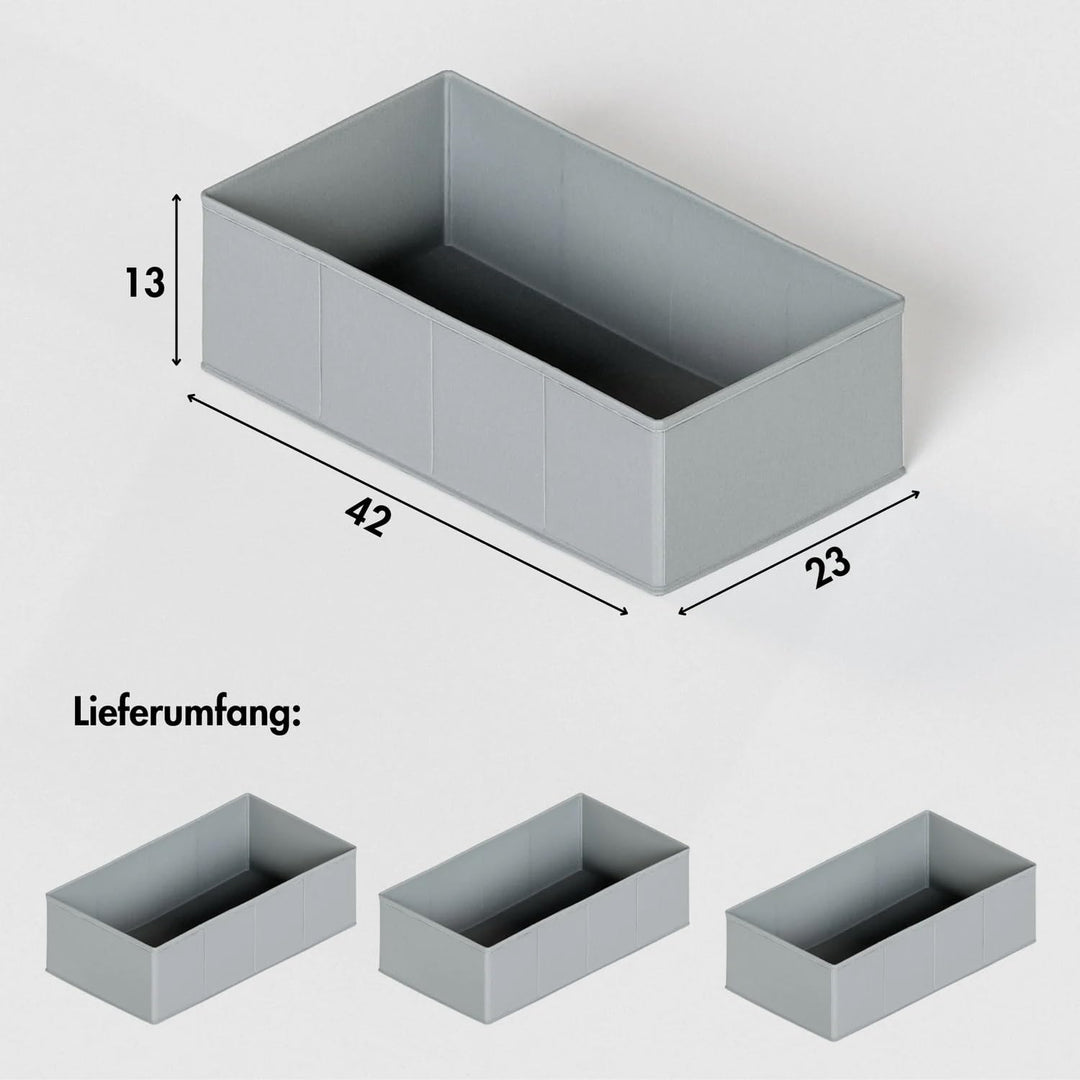 3x Organizer für Malm Kommode, passende Schubladen-Unterteilung für Unterwäsche, Socken, BHs und T-S