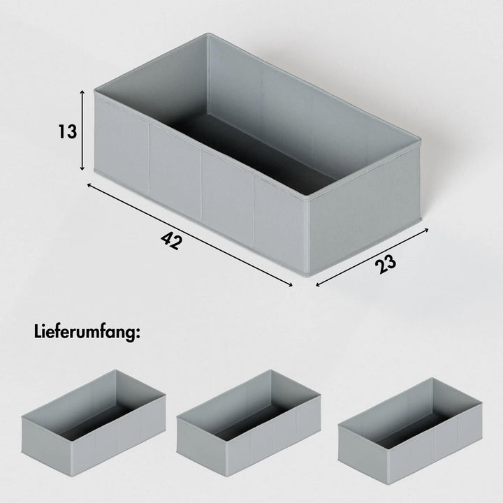 3x Organizer für Malm Kommode, passende Schubladen-Unterteilung für Unterwäsche, Socken, BHs und T-S