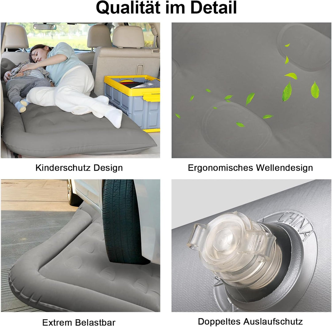 Auto Luftmatratze SUV Aufblasbare Matratze mit Pumpe Dickere Beflocktes Luftbett Tragbare Camping Ma