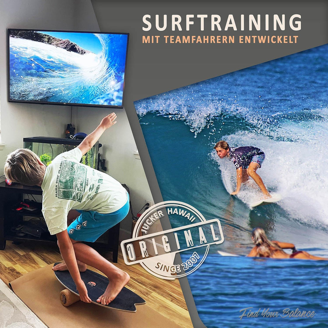 JUCKER HAWAII Surf Balanceboards Ocean Rocker - Indoor und Outdoor Balance Board für Kinder und Erwa