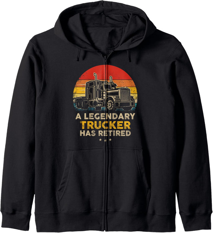 Retired Truck Driver - Vintage Trucker Retro Style Kapuzenjacke