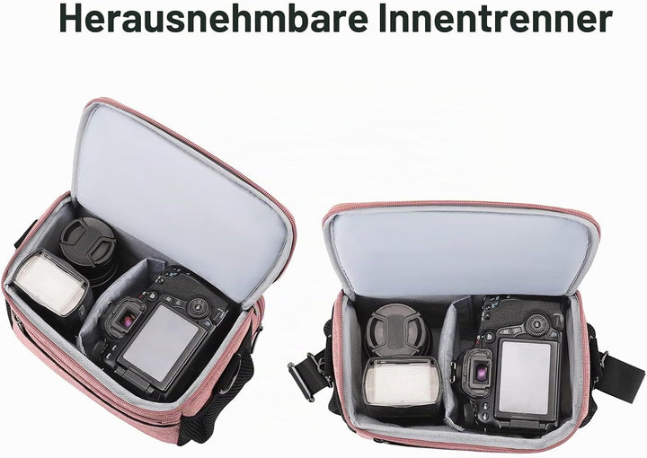 DOMISO SLR DSLR Kameratasche Wasserdicht Fototasche, Rosa, Rosa