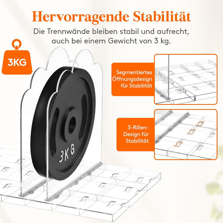 Lifewit 2 Stück Taschen Organizer Schrank mit 8 Trenner, Kunstoff Handtaschen Aufbewahrung, Verstell