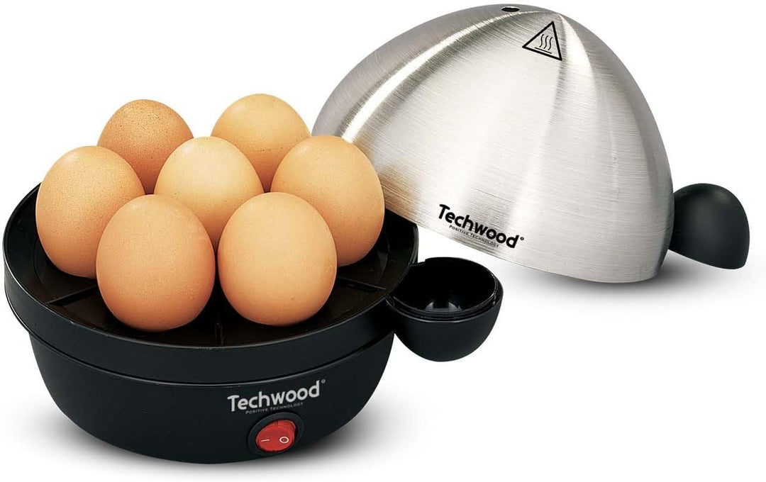 Techwood TO-007 Kocher, 1 bis 7, Harteier, Wollen, Schalen, Gebürsteter Stahl, Schwarz