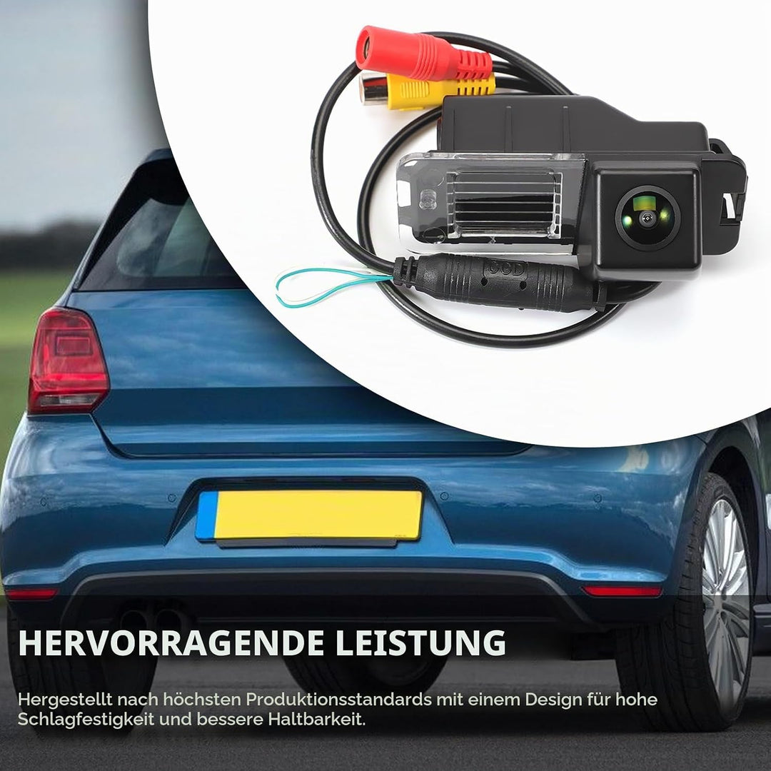 1080P Rückfahrkamera 170 Grad Weitwinkel Einparkhilfe für Polo V 6R Golf 6 VI MK4 MK5 MK6 EOS Wasser