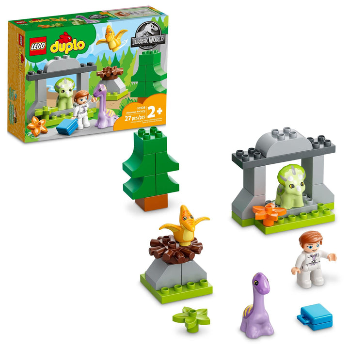 Lego DUPLO Jurassic World Dinosaur Nursery 10938 Building Toy Set with 3 Animals for Ages 2+ (27 Pie