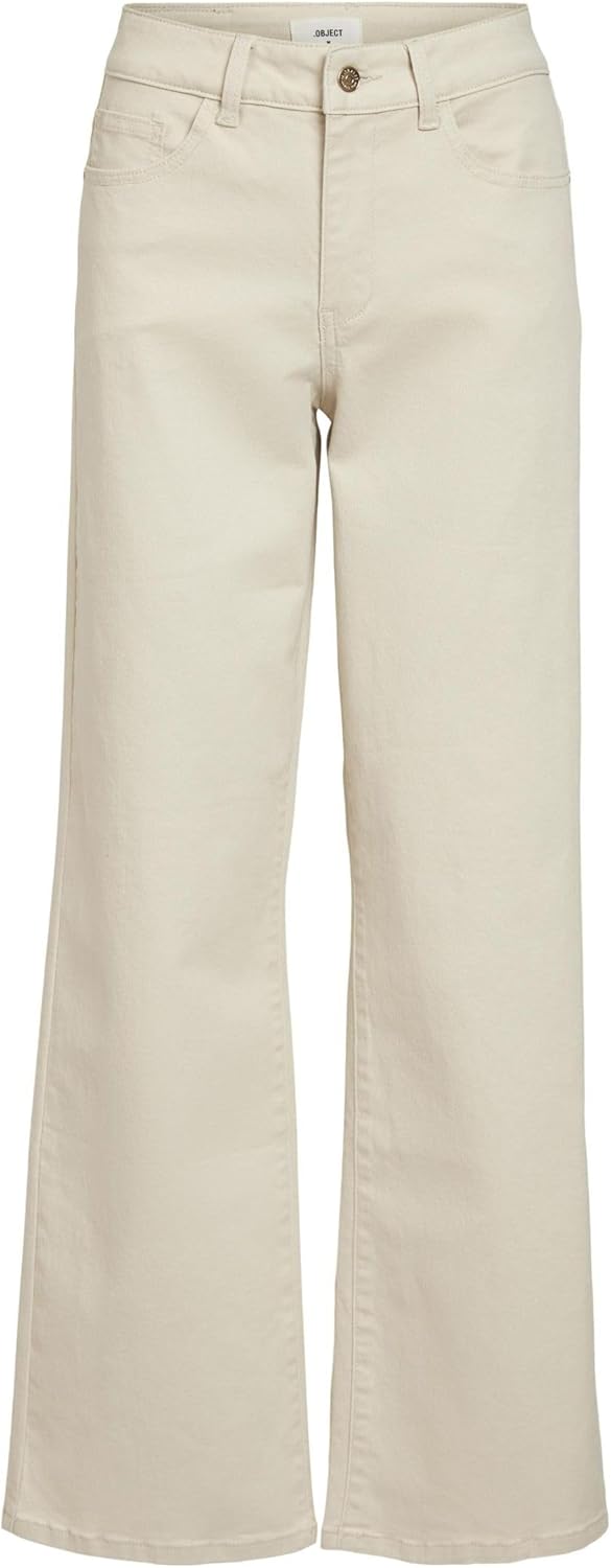 OBJECT Damen Objmarina Mw Twill Noos Jeans XL Sandshell, XL Sandshell