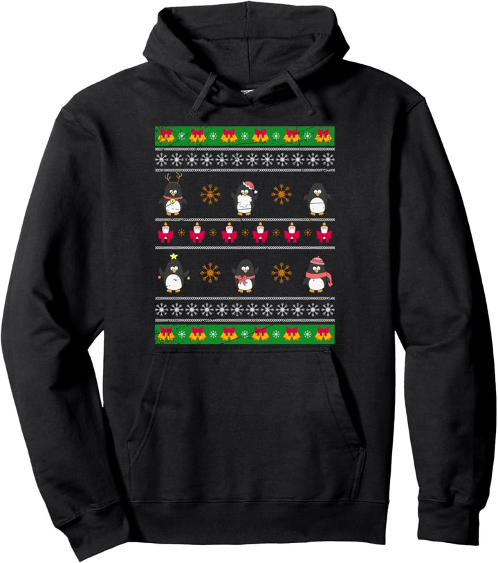 Weihnachts Geschenk Zoo Tierpfleger Ugly Christmas Pinguin Pullover Hoodie