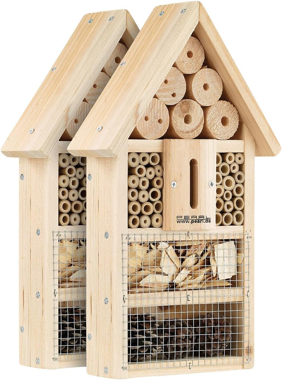 PEARL Insektenhotel Bastelset: 2er-Set Insektenhotel-Bausätze, Nisthilfe und Schutz für Nützlinge (I
