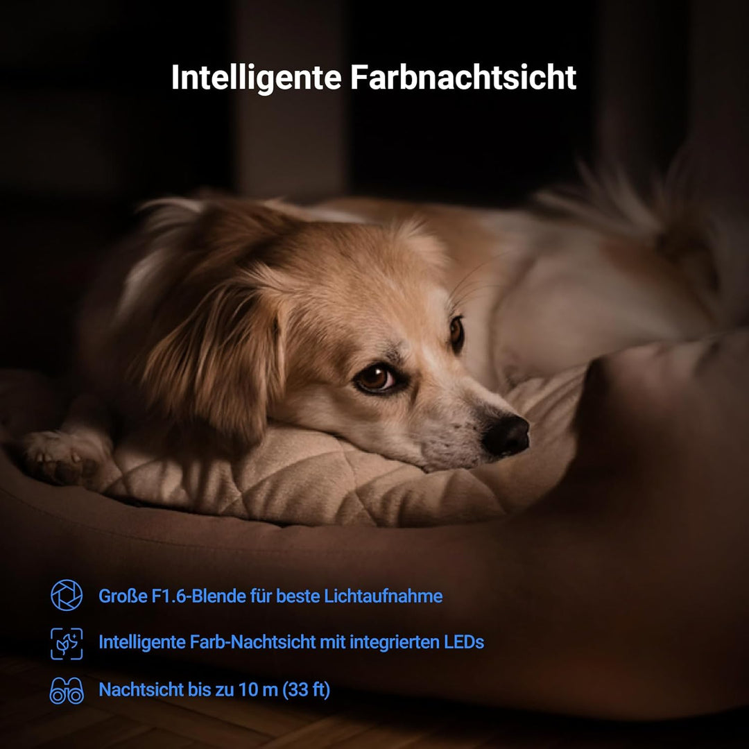 EZVIZ C6N G1 4K 8MP Überwachungskamera Innen, 2,4/5 GHz WLAN Baby Kamera, 360° Schwenk/Neige, Auto-Z