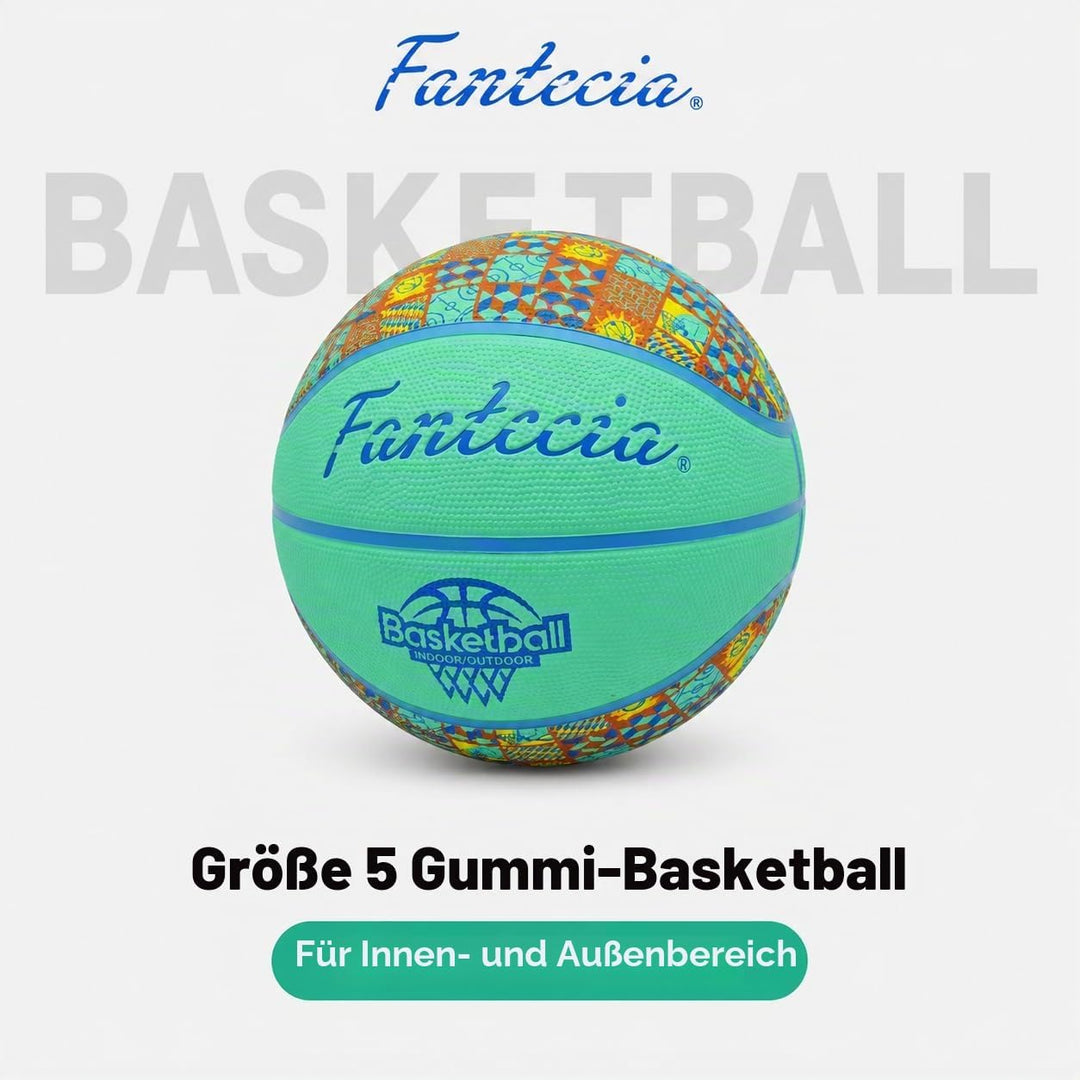 Basketball Grösse 5, Professioneller Wettkampf-Basketball aus Gummi, Trainingsball mit hohem Sprungv