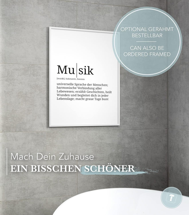 Papierschmiede® Definition: Musik, DIN A1 (59x84 cm), XXL Poster für Wohnzimmer, Schlafzimmer, Küche