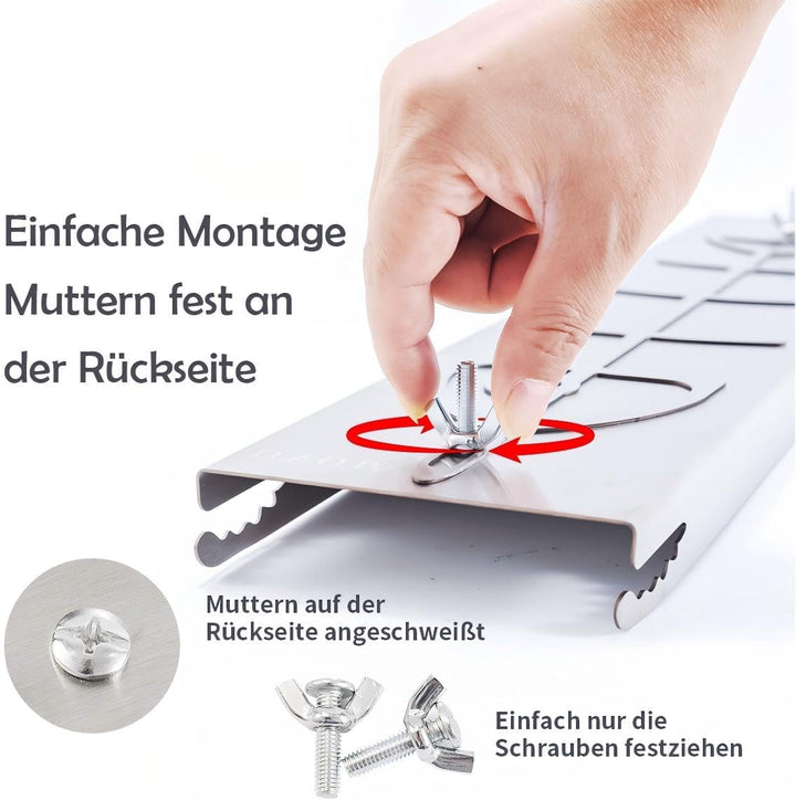 AMOZO Edelstahl Flammlachshalter für Feuerschalen & Kugelgrills | Grillzubehör für Feuerschale und K