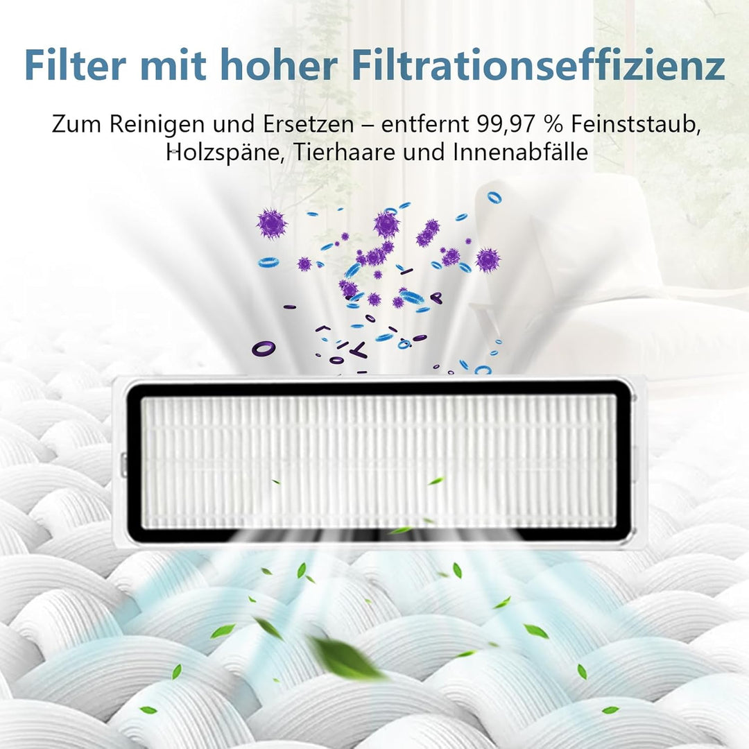 25 Stück Zubehör für Xiaomi X20+/X10+, für Dreame L10s Ultra/L10 Ultra/L10 Prime Roboter Staubsauger