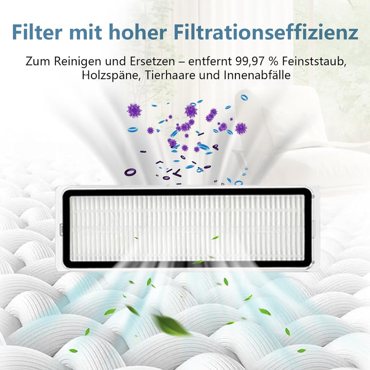 25 Stück Zubehör für Xiaomi X20+/X10+, für Dreame L10s Ultra/L10 Ultra/L10 Prime Roboter Staubsauger