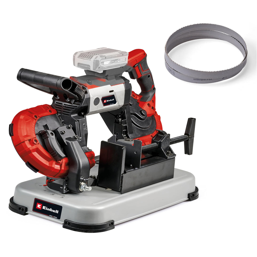 Einhell Akku-Bandsäge TE-MB 18/127 U Li-Solo Power X-Change (18 V, 115 mm Schnitthöhe, 127 mm Schnit