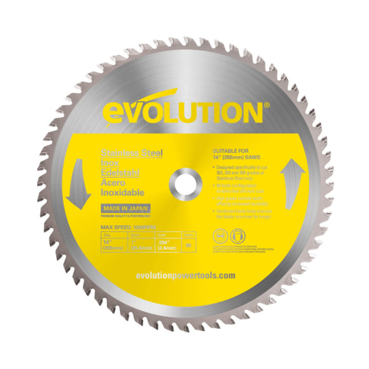 Evolution (S355TCT-90CS) - 355 mm Sägeblatt zum Schneiden von Edelstahl - Metall-Sägeblatt mit Hartm